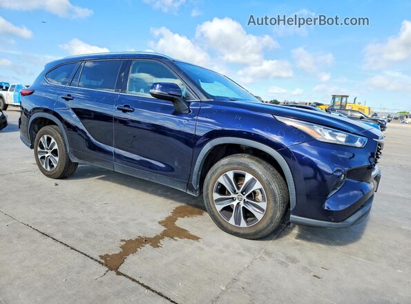 5TDGZRAHXLS020285 2020 TOYOTA HIGHLANDER Blue Front right