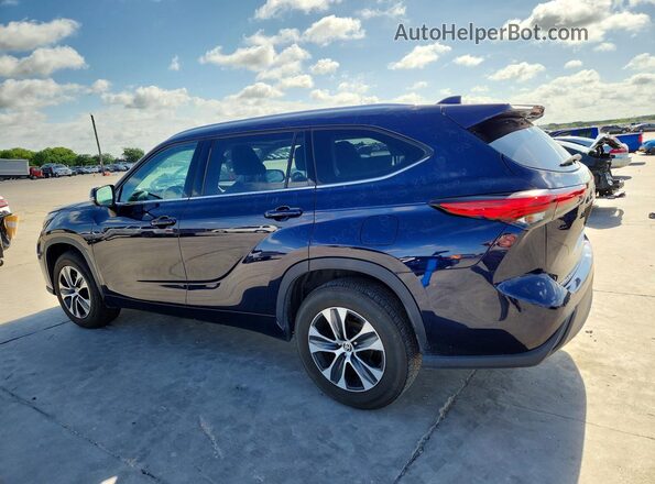5TDGZRAHXLS020285 2020 TOYOTA HIGHLANDER Blue Rear left
