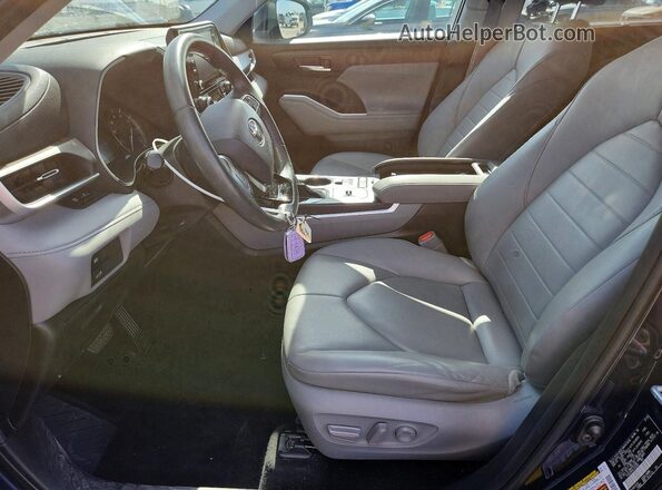 5TDGZRAHXLS020285 2020 TOYOTA HIGHLANDER Blue Front interior view