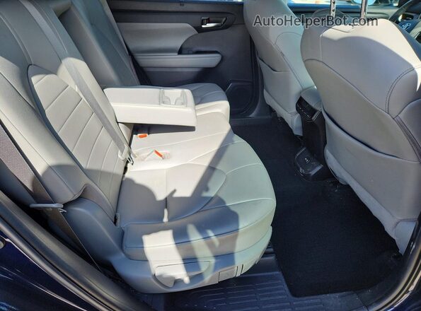5TDGZRAHXLS020285 2020 TOYOTA HIGHLANDER Blue Rear seats view