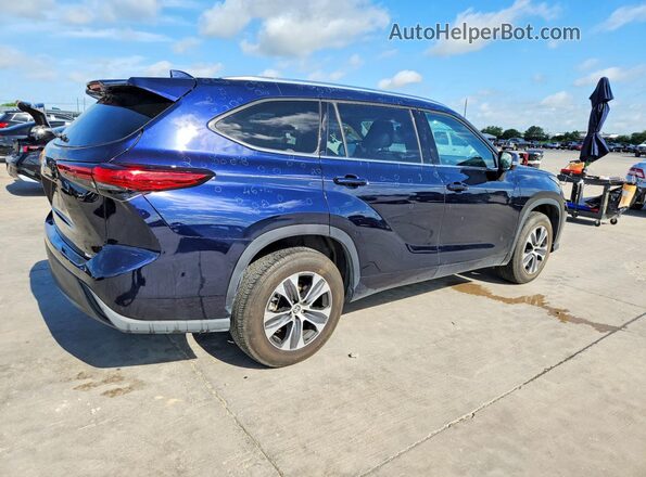 5TDGZRAHXLS020285 2020 TOYOTA HIGHLANDER Blue Rear right