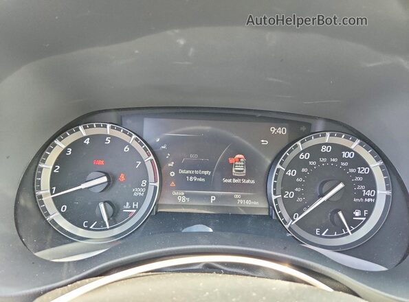 5TDGZRAHXLS020285 2020 TOYOTA HIGHLANDER Blue Instrument cluster view