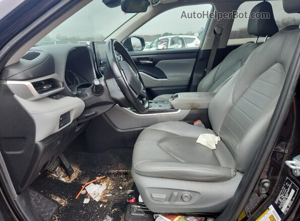 5TDGZRAHXMS043650 2021 TOYOTA HIGHLANDER Черный Вид салона спереди