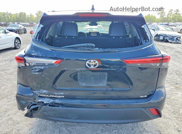 5TDGZRAHXMS520089 2021 TOYOTA HIGHLANDER Черный Вид сзади