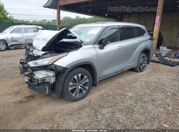 5TDGZRBH0LS000593 2020 TOYOTA HIGHLANDER Gray Front left