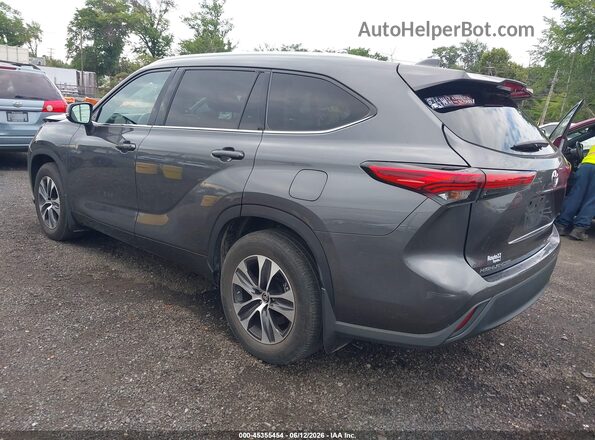 5TDGZRBH0MS145909 2021 TOYOTA HIGHLANDER Gray Trasero izquierdo