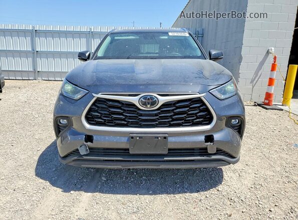 5TDGZRBH2MS057315 2021 TOYOTA HIGHLANDER Gray Front view