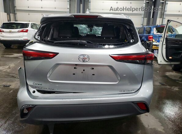 5TDGZRBH3LS510422 2020 TOYOTA HIGHLANDER Серебряный Вид сзади