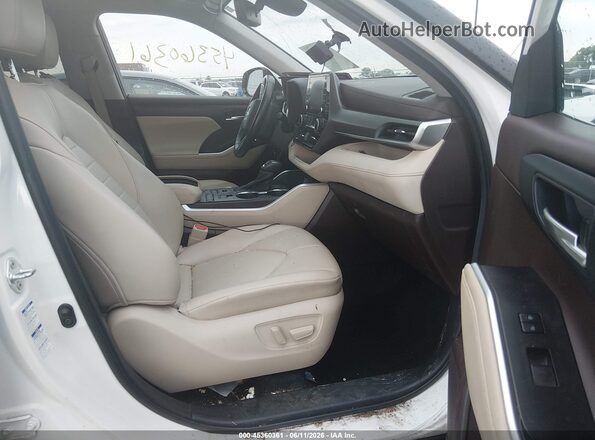 5TDGZRBH3MS102228 2021 TOYOTA HIGHLANDER White Вид салону спереду