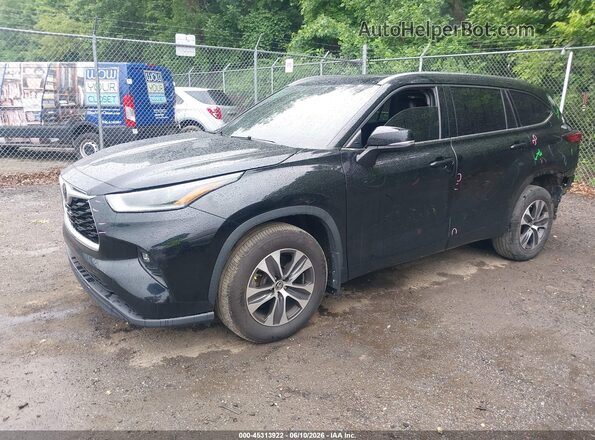 5TDGZRBH4MS148084 2021 TOYOTA HIGHLANDER Black Передня ліва чверть