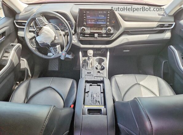 5TDGZRBH4MS535041 2021 TOYOTA HIGHLANDER Красный Вид панели приборов