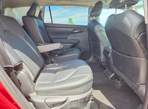 5TDGZRBH4MS535041 2021 TOYOTA HIGHLANDER Красный Вид задней части салона