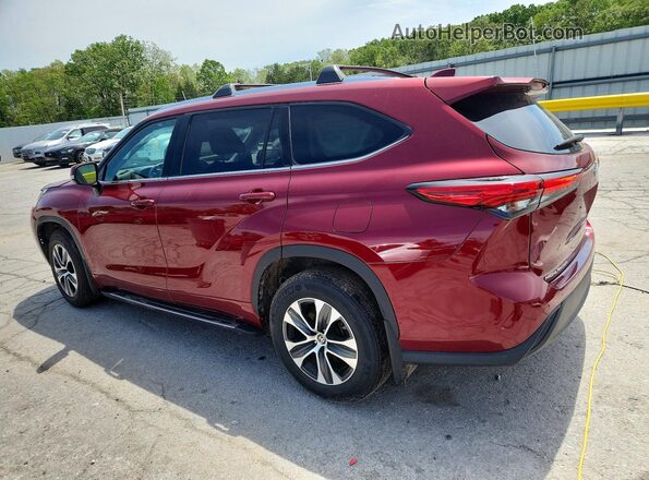 5TDGZRBH4MS535041 2021 TOYOTA HIGHLANDER Красный Задняя левая четверть