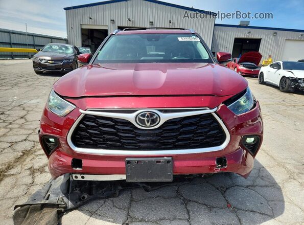 5TDGZRBH4MS535041 2021 TOYOTA HIGHLANDER Красный Вид спереди