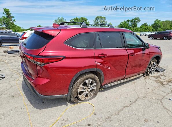 5TDGZRBH4MS535041 2021 TOYOTA HIGHLANDER Красный Задняя правая четверть