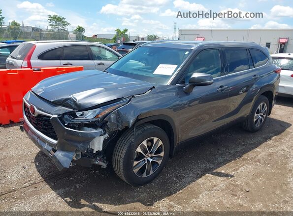 5TDGZRBH5LS005627 2020 TOYOTA HIGHLANDER Gray Front left