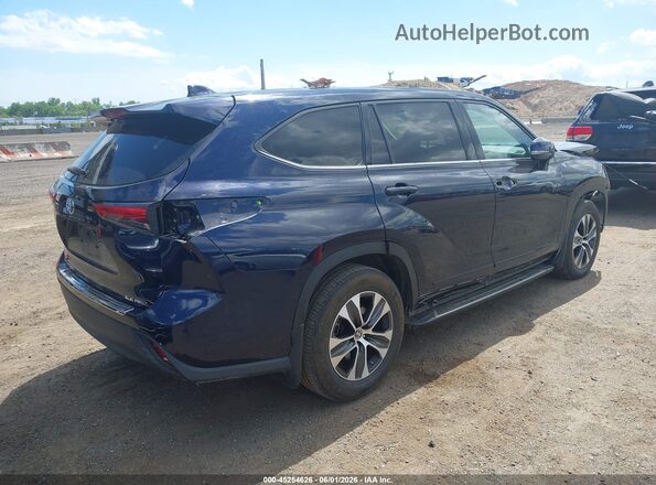 5TDGZRBH7LS026558 2020 TOYOTA HIGHLANDER Синий Задняя правая четверть
