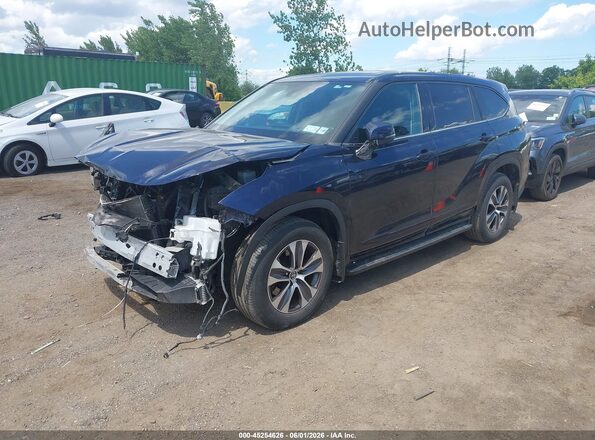 5TDGZRBH7LS026558 2020 TOYOTA HIGHLANDER Синий Передняя левая четверть