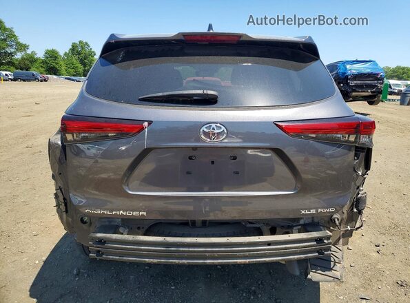 5TDGZRBH8LS514708 2020 TOYOTA HIGHLANDER Gray Widok z tyłu