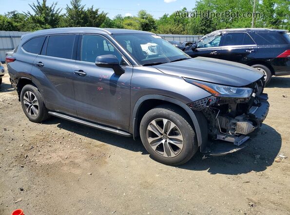5TDGZRBH8LS514708 2020 TOYOTA HIGHLANDER Gray Przód prawy