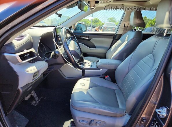 5TDGZRBH8MS061286 2021 TOYOTA HIGHLANDER Gray Widok wnętrza z przodu