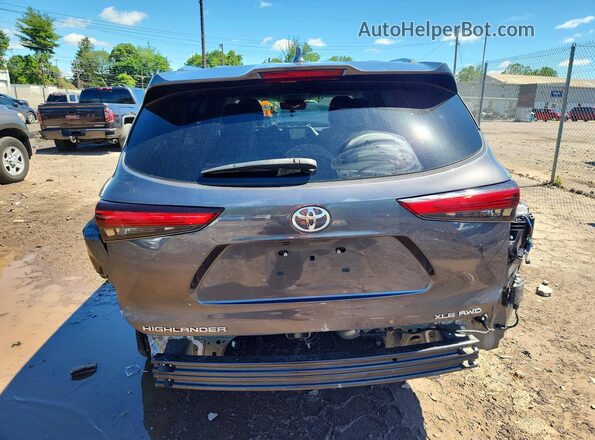5TDGZRBH8MS061286 2021 TOYOTA HIGHLANDER Gray Widok z tyłu