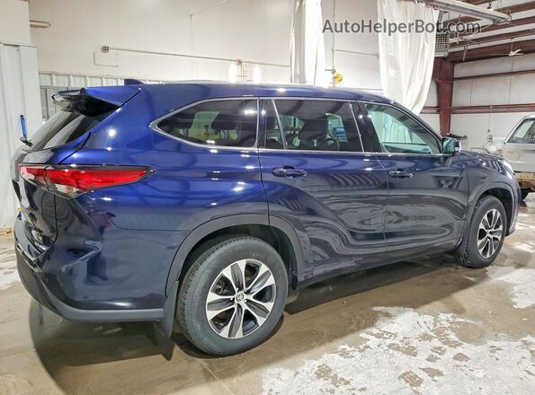 5TDGZRBH9LS515799 2020 TOYOTA HIGHLANDER Blue Задня права чверть