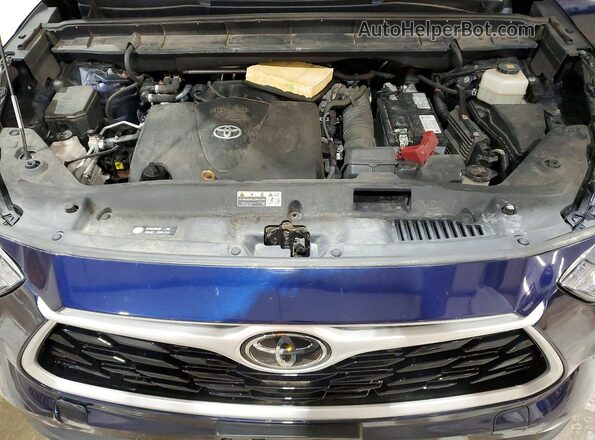 5TDGZRBH9LS515799 2020 TOYOTA HIGHLANDER Blue Вид підкапотного простору