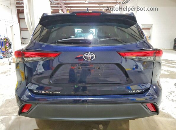 5TDGZRBH9LS515799 2020 TOYOTA HIGHLANDER Blue Вид ззаду