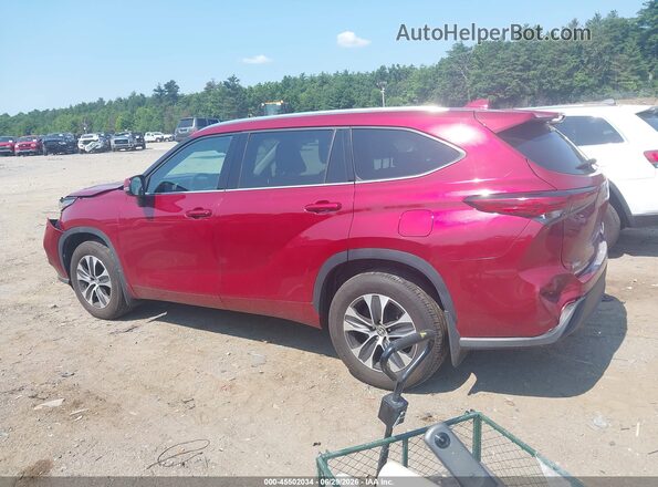 5TDGZRBH9MS072359 2021 TOYOTA HIGHLANDER Red Հետևի ձախ