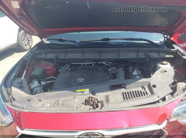 5TDGZRBH9MS072359 2021 TOYOTA HIGHLANDER Red Շարժիչի բաժամունքի տեսք