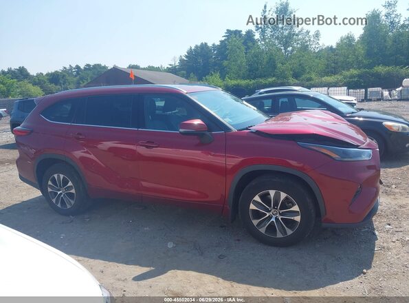 5TDGZRBH9MS072359 2021 TOYOTA HIGHLANDER Red Առջևի վահանակի տեսք
