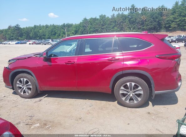 5TDGZRBH9MS072359 2021 TOYOTA HIGHLANDER Red Սարքավորումների վահանակի տեսք