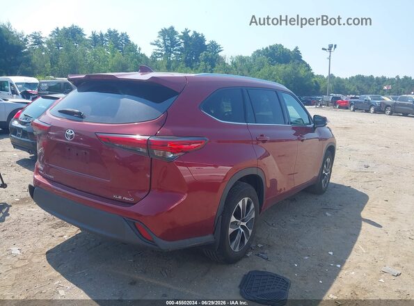 5TDGZRBH9MS072359 2021 TOYOTA HIGHLANDER Red Հետևի աջ