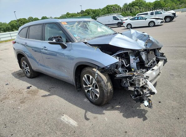 5TDGZRBH9MS108535 2021 TOYOTA HIGHLANDER Silver Панорамний вид салону 360°