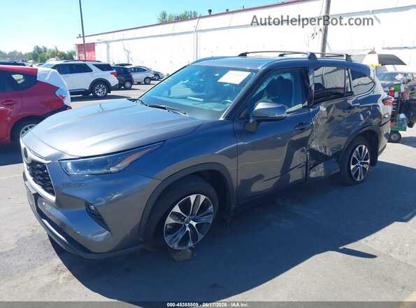 5TDGZRBH9MS557956 2021 TOYOTA HIGHLANDER Gray Przód lewy