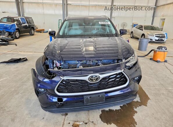 5TDGZRBHXLS004523 2020 TOYOTA HIGHLANDER Blue Front view