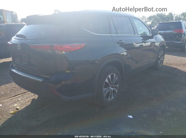 5TDGZRBHXLS504763 2020 TOYOTA HIGHLANDER Black უკანა მარჯვენა