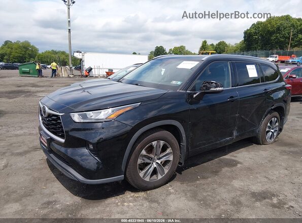 5TDGZRBHXLS509784 2020 TOYOTA HIGHLANDER Черный Передняя левая четверть