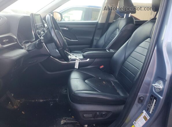 5TDHBRCH2LS000392 2020 TOYOTA HIGHLANDER Blue Front interior view