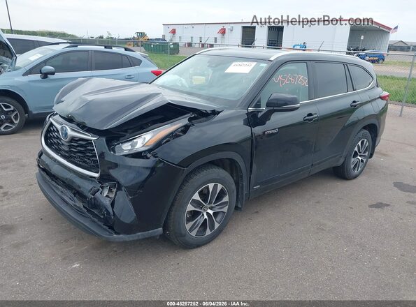 5TDHBRCH3LS507981 2020 TOYOTA HIGHLANDER Black Առջևի ձախ երեք քառորդ տեսարան