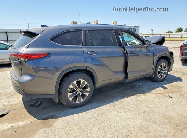 5TDHBRCH8MS044477 2021 TOYOTA HIGHLANDER Gray Rear right