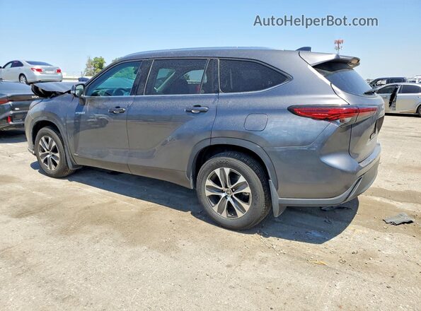 5TDHBRCH8MS044477 2021 TOYOTA HIGHLANDER Gray Rear left
