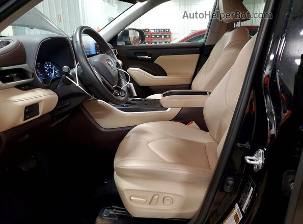 5TDHZRBH1MS540783 2021 TOYOTA HIGHLANDER Black Widok wnętrza z przodu