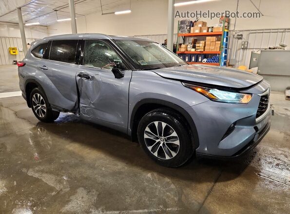 5TDHZRBH4LS020608 2020 TOYOTA HIGHLANDER Синий Передняя правая четверть