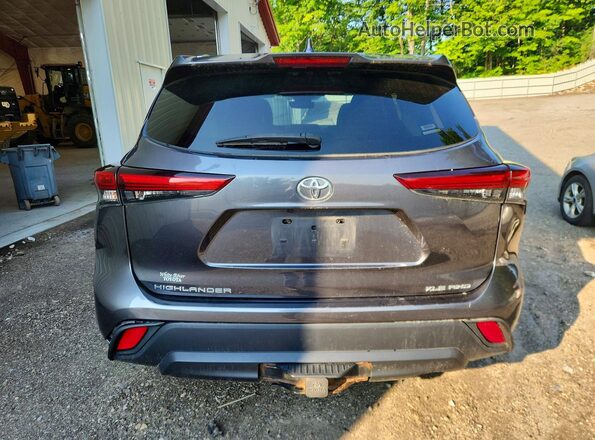 5TDHZRBH5LS028829 2020 TOYOTA HIGHLANDER Gray Հետևի տեսք