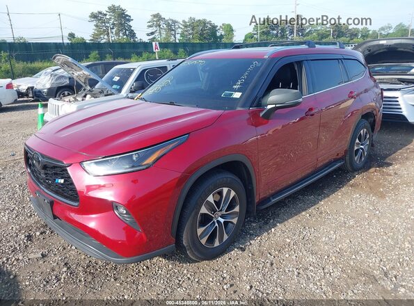 5TDHZRBH7MS078245 2021 TOYOTA HIGHLANDER Red Передня ліва чверть
