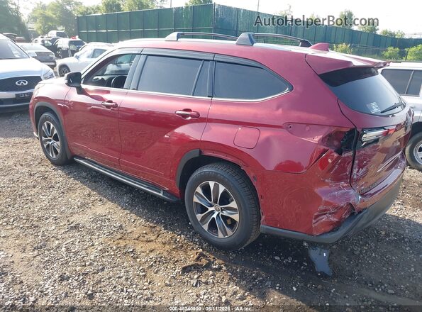 5TDHZRBH7MS078245 2021 TOYOTA HIGHLANDER Red Задня ліва чверть