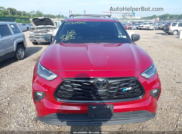5TDHZRBH7MS078245 2021 TOYOTA HIGHLANDER Red Вид щитка приладів