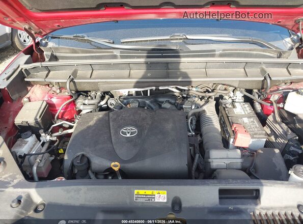 5TDHZRBH7MS078245 2021 TOYOTA HIGHLANDER Red Вид ззаду